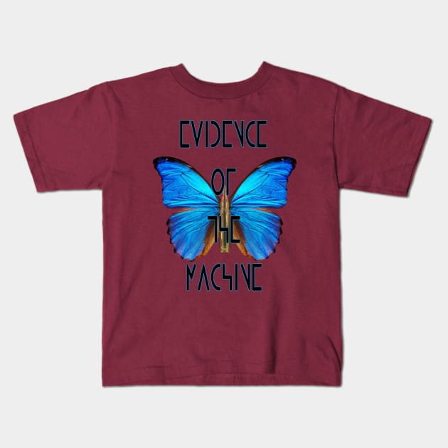 Evidence of the Machine bullet with butterfly wings Kids T-Shirt by Evidence of the Machine